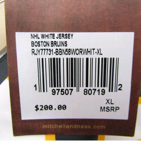 Mitchell & Ness MENS NHL BOSTON BRUINS 1958 WILLIE O'REE HOCKEY SHIRT NWT - Picture 9 of 9